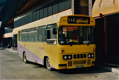 Pioneer Travel HSC 174X in Rochdale bus station – 21 Mar 1992 (157-11)