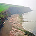 Looking back to St. Bees Head from above Fleswick Bay (scan from 1990)