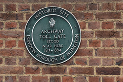 Archway Toll Gate plaque