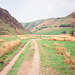 Approaching Nannycatch Gate with Raven Crag on the left (scan from 1990)