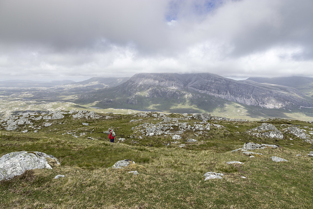 Ben Stack: view north-east to Arkle from Leathad na Stioma