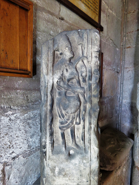 repton church, derbyshire (24)early saxon cross shaft with figure, said to be from ingleby