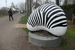 Zebra Backstein an der Strandpromenade