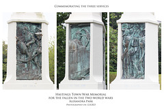 The three services - Hastings World Wars Memorial 12 8 2023