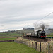 Collett GWR 4073 class Castle 5043 EARL OF MOUNT EDGCUMBE approaching Shap Village with 1Z44 15.05 Carlisle - Birmingham N.S. The Cumbrian Mountaineer 16th March 2024.