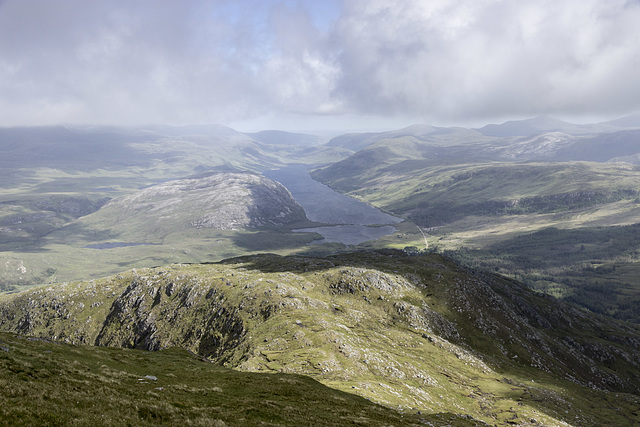 Ben Stack: view south-east over Leathad na Stioma and Loch More