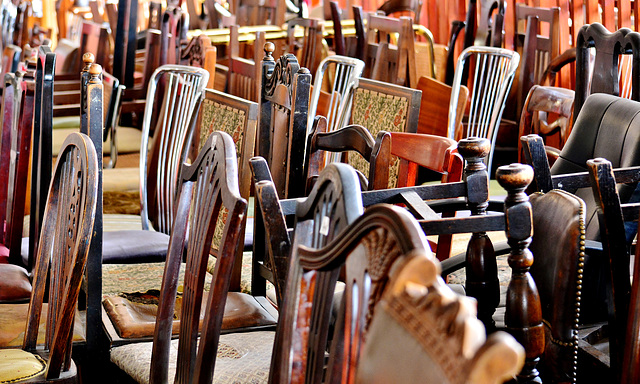 A room full of chairs at The Harbour Market,N.Shields
