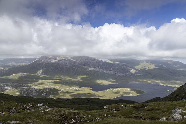 Ben Stack: easterly view to Arkle from Coire nam Mang bealach