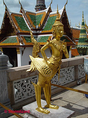 Thai Buddhist Statue at  Wat Phra Kaew Temple 2