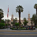 Peru, Arequipa, Plaza de Armas and the Cathedral in the Evening