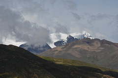Bolivia, Qutapata (5300m) and Cerro Mururata (5868m) Mountains