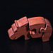 Hippo-Puzzle für Grobmotoriker, Holz, unbehandelt