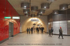 Tottenham Court Road  Station - Elizabeth Line corridor enters the lower concourse - 25 2 2023