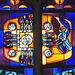 Glasfenster mit neutestamentlichem Motiv - Das Heilige Abendmal