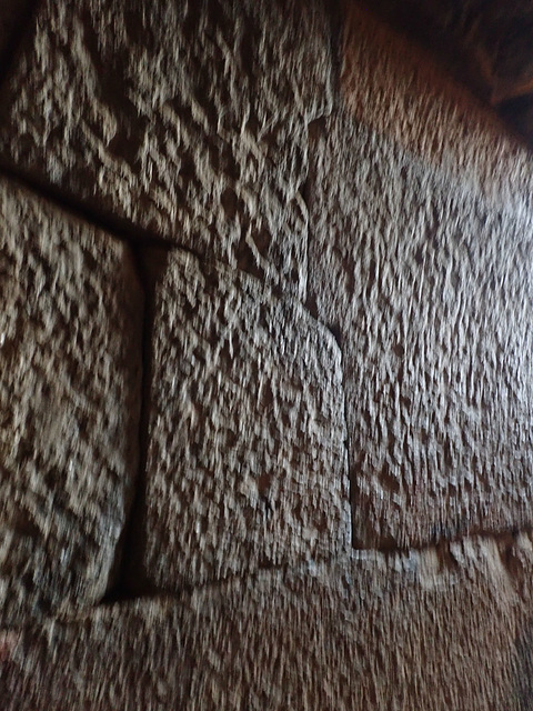 Detail of stonework in tomb in Axum