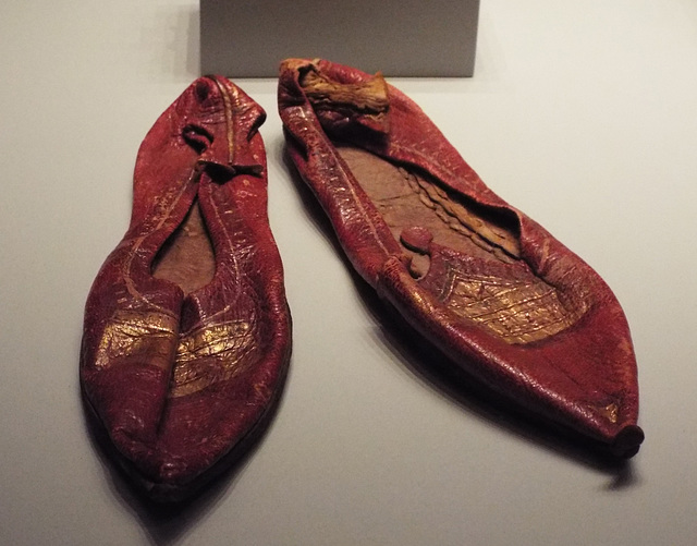 Pair of Slippers from Roman Egypt in the Getty Villa, June 2016