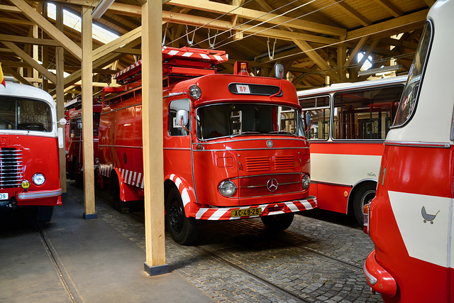 Prague 2019 – Public Transport Museum – Mercedes-Benz Overhead-Wire Vehicle