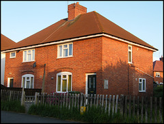 red brick council houses