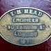 Beamish- Vertical Boiler Engine Maker's Plate