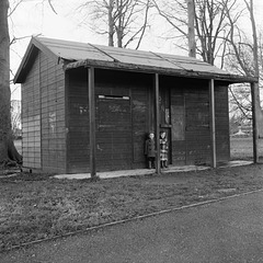 Shed in Basingstoke Memorial Park, 1981