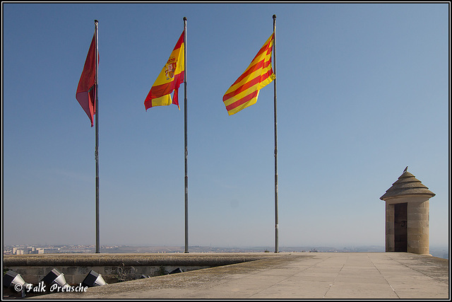 Flagge zeigen Lleida-Spanien-Katalonien