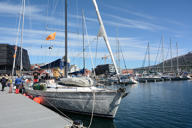 Norway, Yacht in the Port of Tromsø