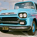 Aqua 1959 Chevrolet Apache Pickup Truck - Fuji GSW690II - Reala 100