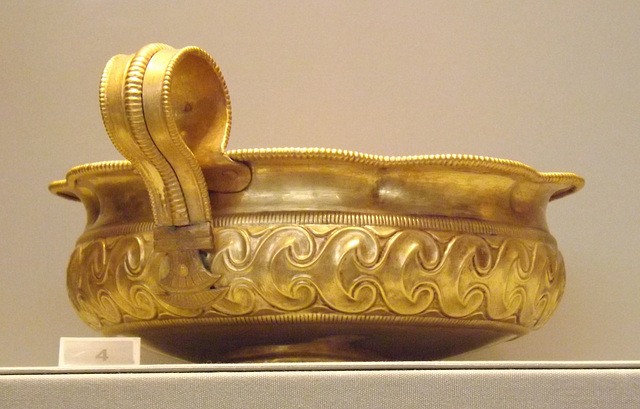 Gold Cup from Midea in the National Archaeological Museum of Athens, June 2014