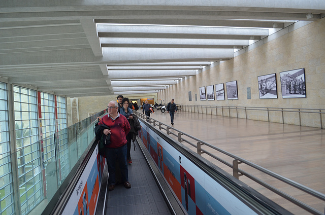 Moving Walkways in the Gallery at Ben Gurion Airport