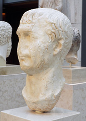 Portrait of Trajan in the Archaeological Museum of Madrid, October 2022