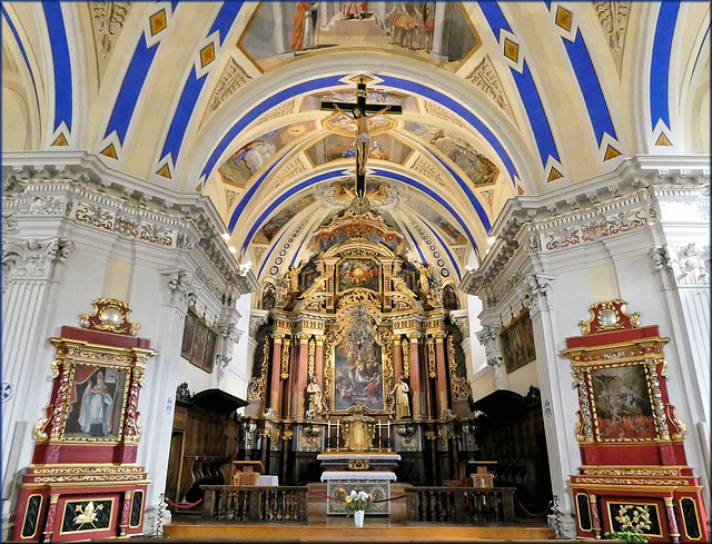 Saint-Nicolas-de-Véroce (Saint-Gervais-les-Bains) (74) 11 septembre 2019. L'église baroque Saint-Nicolas.