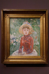 "Jeune fille sur l'herbe" (ou "Le corsage rouge") (Berthe Morisot - 1885)