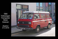1984 VW Transporter motor caravan - Brighton - 31.3.2015