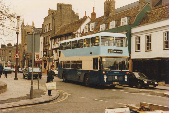 Cambus Limited 756 (KRE 638P) in Cambridge – 2 Jan 1987 (43-2)