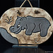 Hippo Wandschmuck, Keramik, Töpferarbeit, glasiert