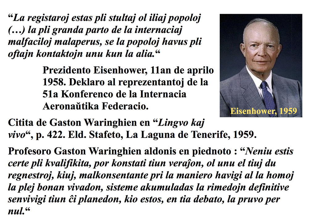 Eisenhower pri la stulteco de la registaroj