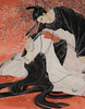 Detail of The Death of Lady Murasaki by Yamato Waki in the Metropolitan Museum of Art, March 2019