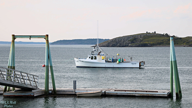 Carrie & Kayla in Lubec Harbor