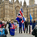 London 2018 – Pro and anti Brexit crowd outside Parliament