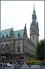 Hamburger Rathaus - Blick von der ''Kleine Johannesstraße''