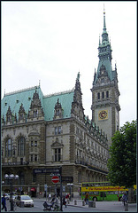 Hamburger Rathaus - Blick von der ''Kleine Johannesstraße''
