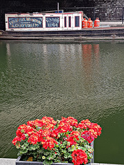 Barge and flowers