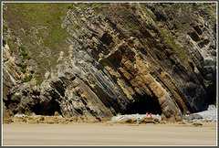 Grotten am Strand Veryac'h