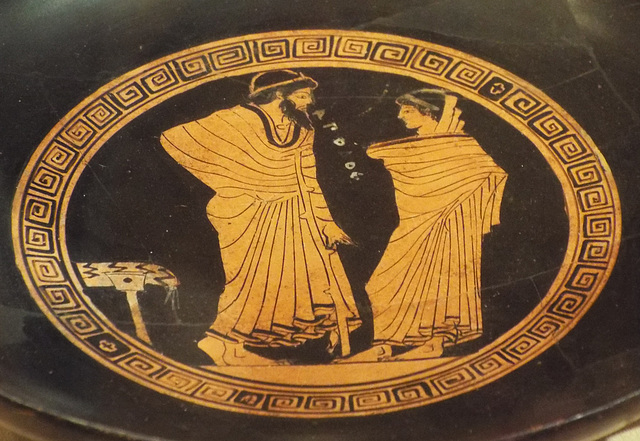 Detail of a Red-Figure Kylix in the Manner of Douris in the Virginia Museum of Fine Arts, June 2018