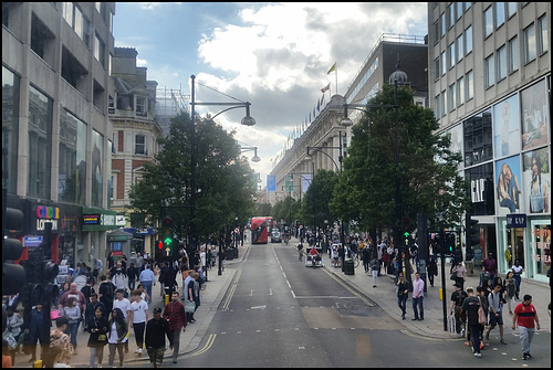 bussing down Oxford Street
