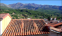 Hervás Rooftop and the Sierra de Bejar.
