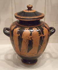 Terracotta Stamnos Attributed to the Menelaos Painter in the Metropolitan Museum of Art, February 2012