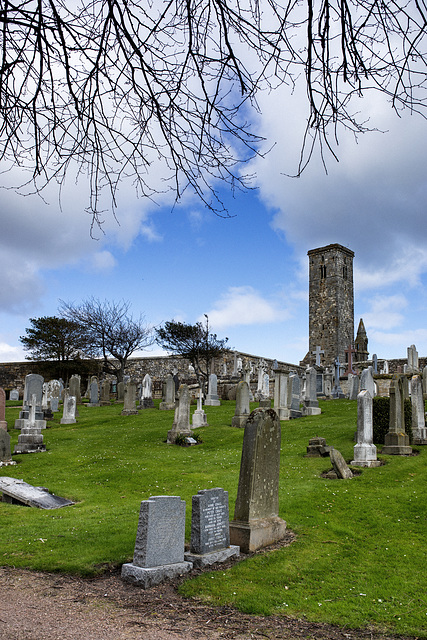 St Rule's Tower from the Eastern Cemetery, St Andrews