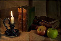 Candle & Books