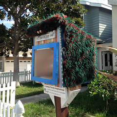 Little Free Library ready for Halloween